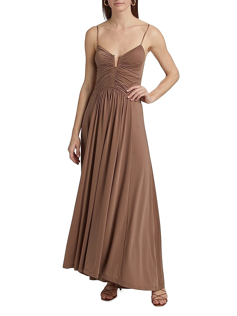 Thames Francine Ruched Maxi Dress