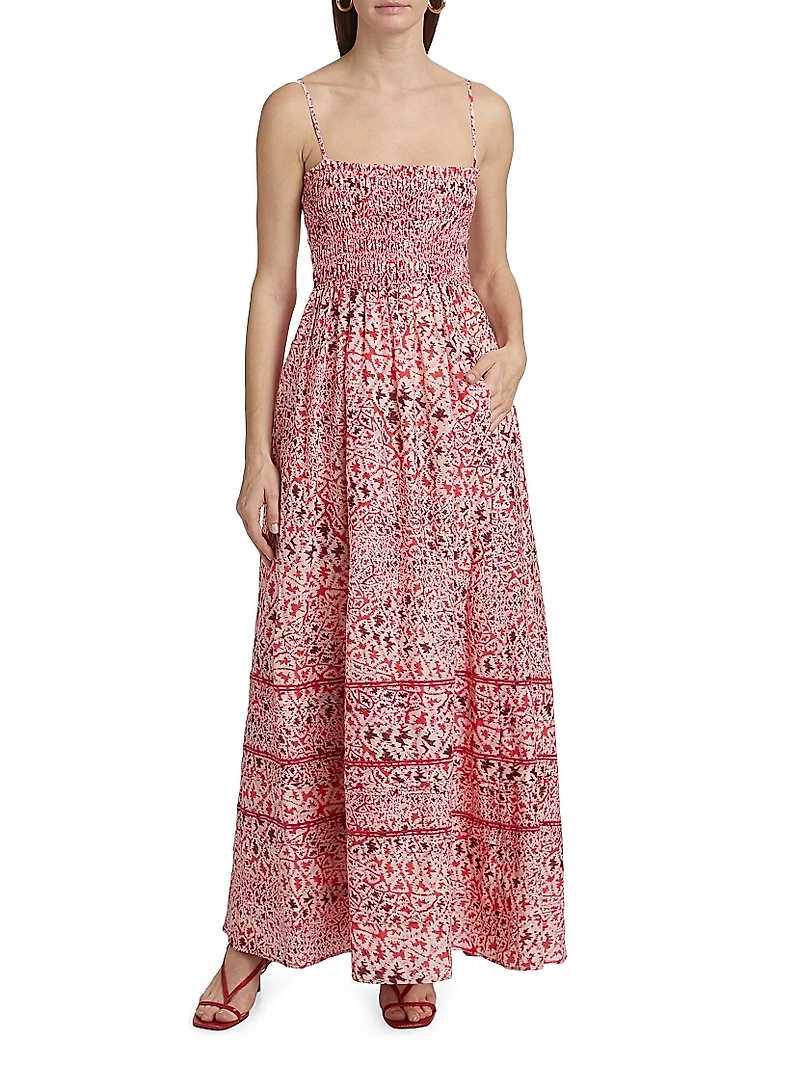 Baradero Selva Cotton & Silk Maxi Dress