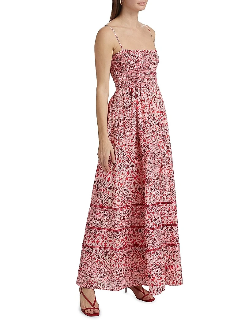 Baradero Selva Cotton & Silk Maxi Dress