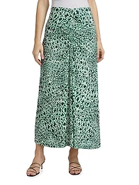 Baradero Anna Ruched Abstract Midi-Skirt