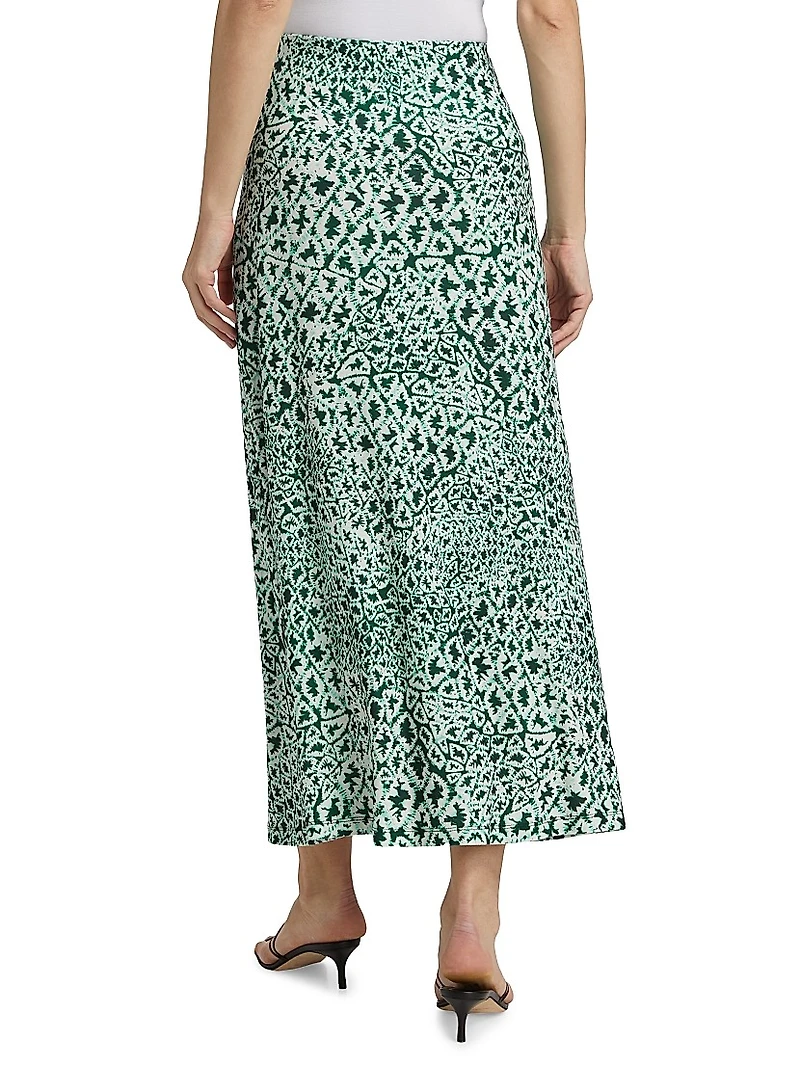 Baradero Anna Ruched Abstract Midi-Skirt
