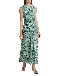 Baradero Anna Ruched Abstract Midi-Skirt