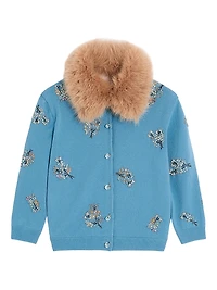 Embroidered Wool Cardigan