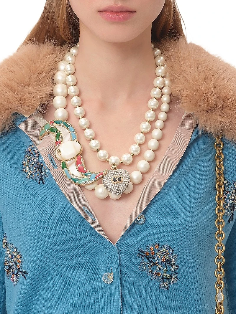 Embroidered Wool Cardigan