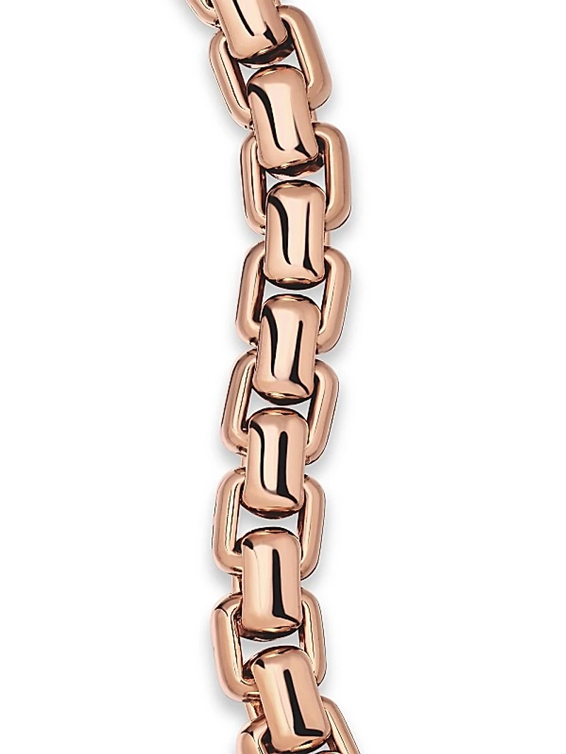 Box Chain Bracelet in 18K Rose Gold, 7.3MM