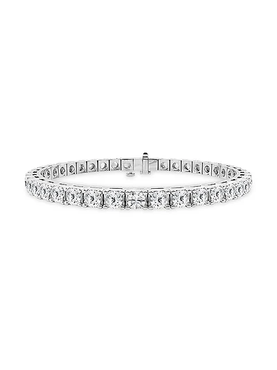14K White Gold & Diamond Tennis Bracelet/1.00-12.00 TCW
