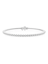 14K Gold & Natural Diamond Tennis Bracelet/1.00-10.00 TCW