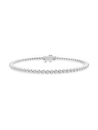 Platinum & Natural Diamond Tennis Bracelet/1.00-10.00 TCW