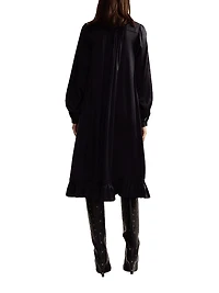 Ruffled Silk Charmeuse Midi-Dress