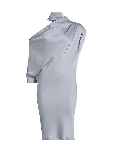 Siren Draped Satin Minidress