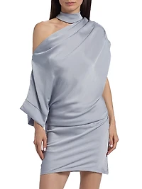Siren Draped Satin Minidress