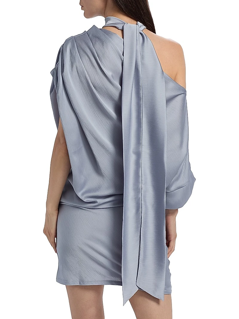 Siren Draped Satin Minidress
