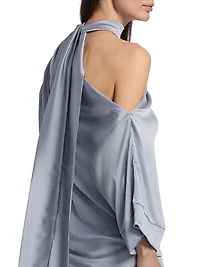 Siren Draped Satin Minidress