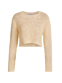 Jovi Open-Knit Crop Sweater