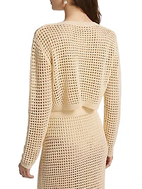 Jovi Open-Knit Crop Sweater