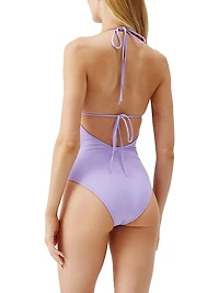 Casablanca Halterneck One-Piece Swimsuit