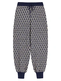 Toute La V Jacquard Wool Knit Pants