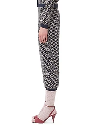 Toute La V Jacquard Wool Knit Pants