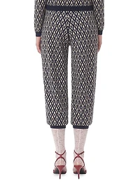 Toute La V Jacquard Wool Knit Pants
