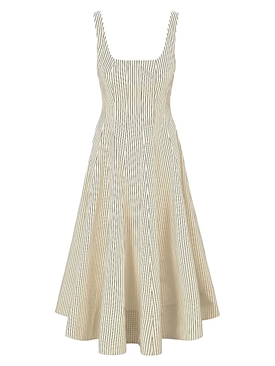 Wells Striped Sleeveless Fit & Flare Dress