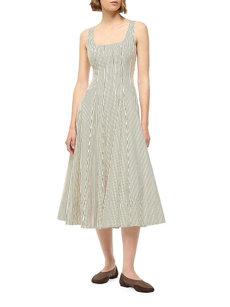 Wells Striped Sleeveless Fit & Flare Dress
