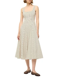 Wells Striped Sleeveless Fit & Flare Dress