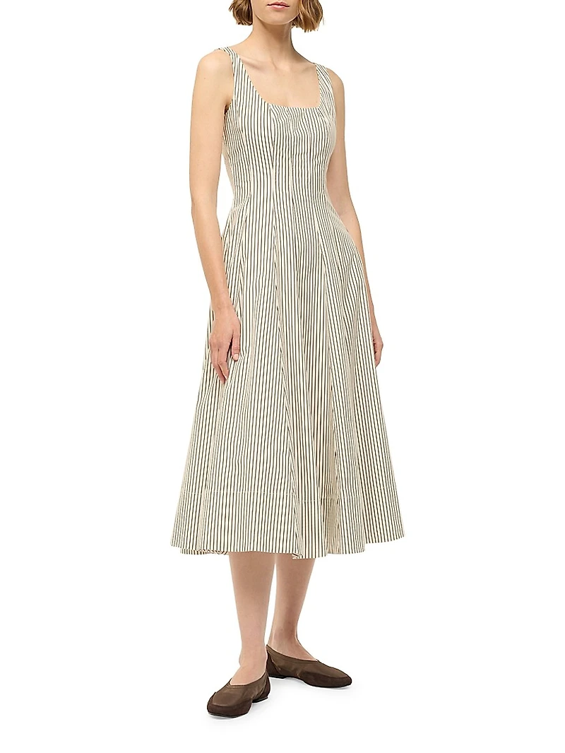 Wells Striped Sleeveless Fit & Flare Dress