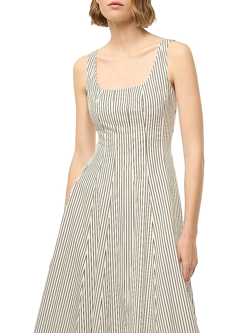 Wells Striped Sleeveless Fit & Flare Dress