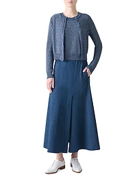 Sequined Linen-Blend Cardigan