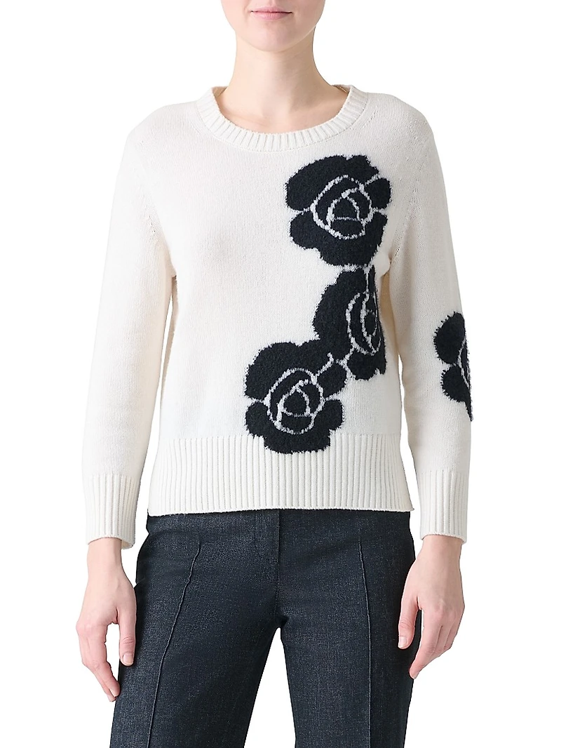 Anemone Intarsia Cashmere Sweater