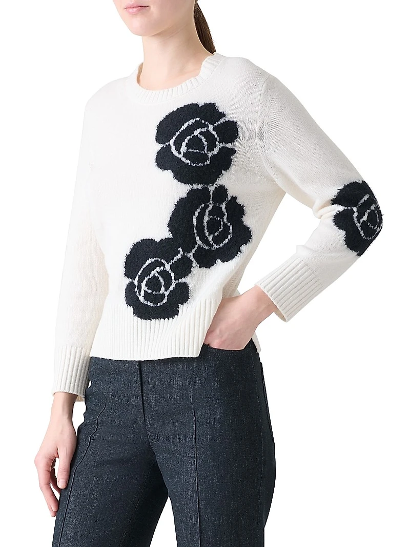 Anemone Intarsia Cashmere Sweater
