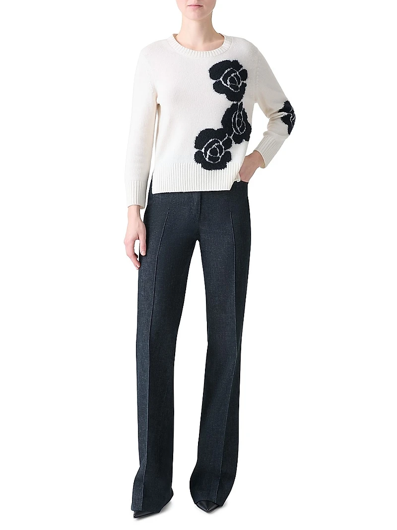 Anemone Intarsia Cashmere Sweater