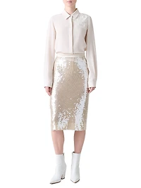 Sequined Pencil Skirt