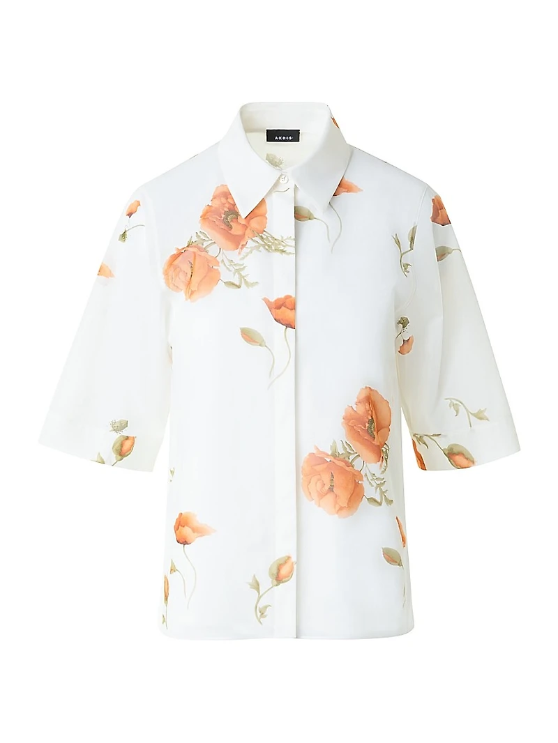 Floral Cotton Voile Shirt