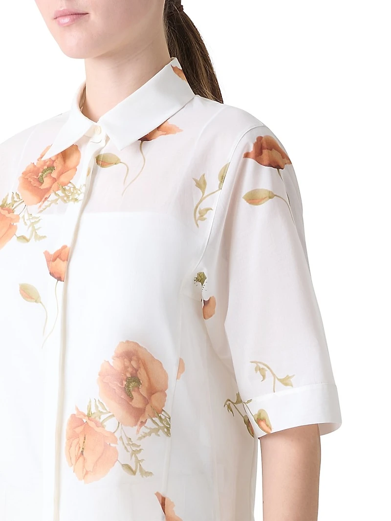 Floral Cotton Voile Shirt