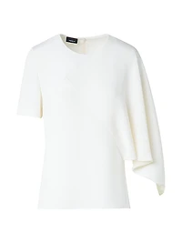 Asymmetric Silk Crêpe Blouse