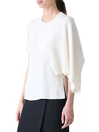Asymmetric Silk Crêpe Blouse