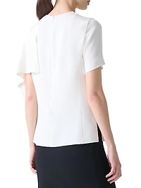 Asymmetric Silk Crêpe Blouse
