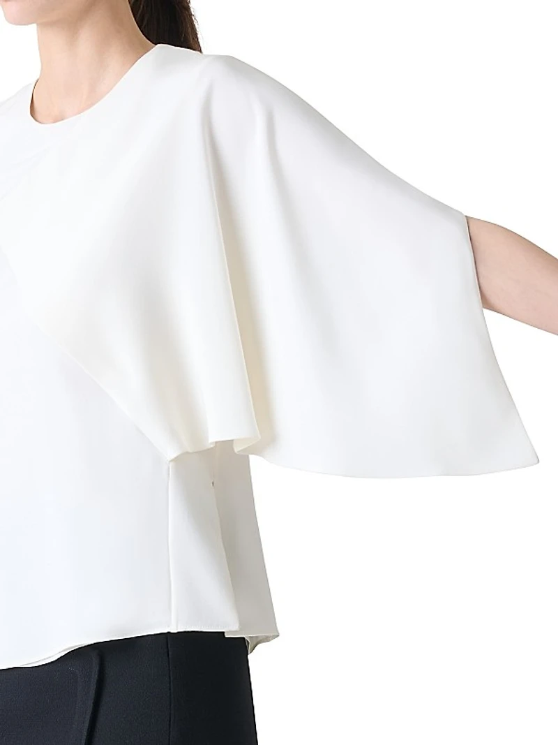 Asymmetric Silk Crêpe Blouse