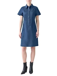 Denim Polo Minidress