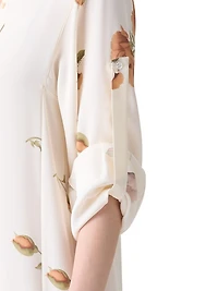 Floral Silk Crêpe Tunic Shirtdress