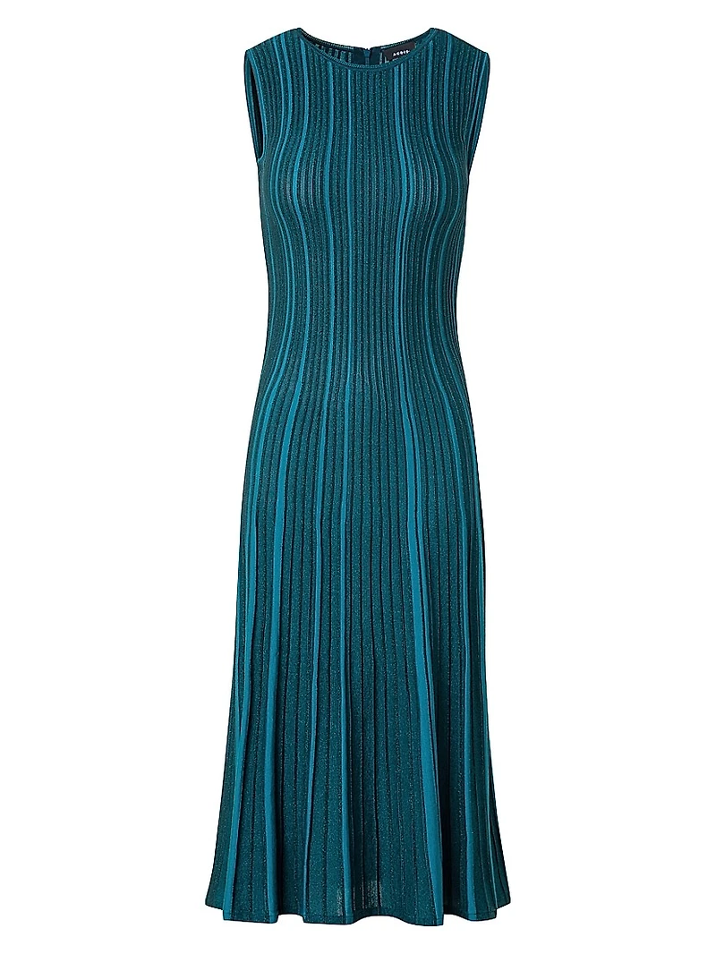Ribbed Sleeveless Midi-Dress