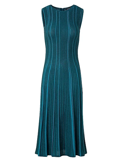 Ribbed Sleeveless Midi-Dress
