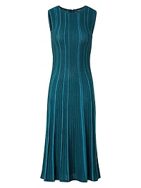 Ribbed Sleeveless Midi-Dress