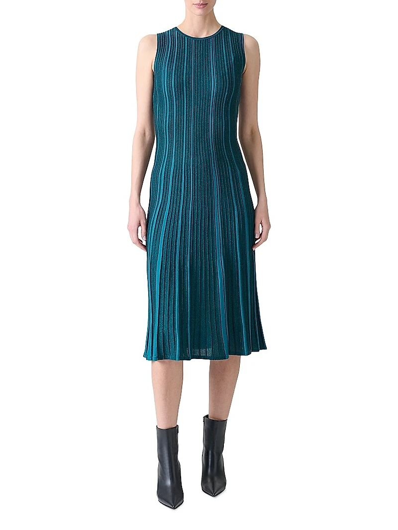 Ribbed Sleeveless Midi-Dress