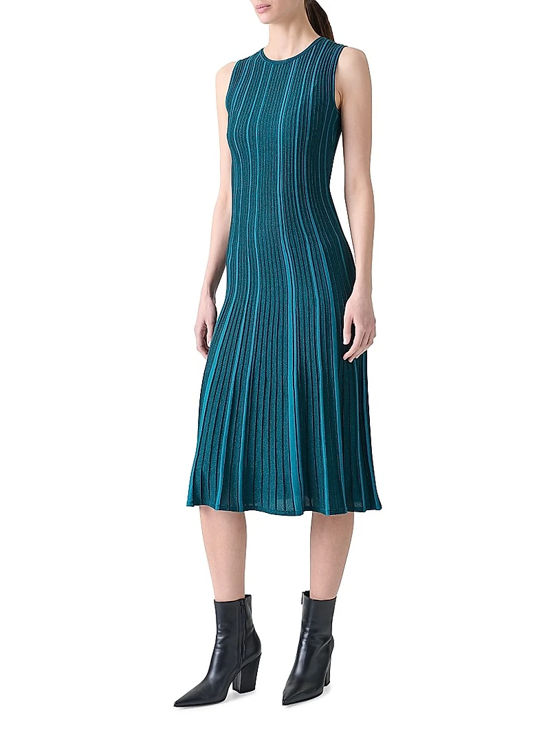 Ribbed Sleeveless Midi-Dress