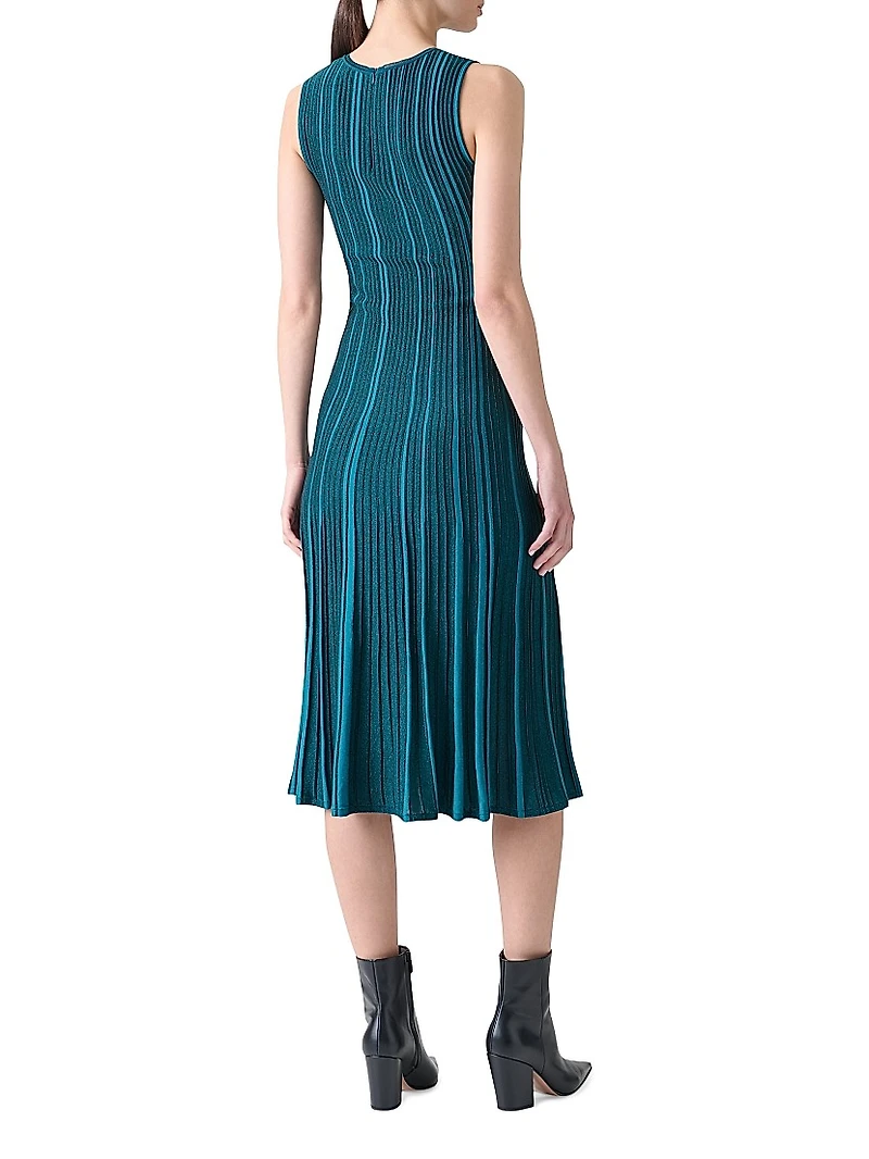 Ribbed Sleeveless Midi-Dress
