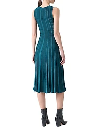 Ribbed Sleeveless Midi-Dress