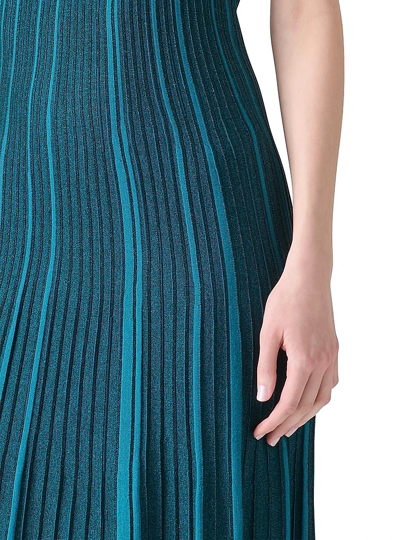 Ribbed Sleeveless Midi-Dress