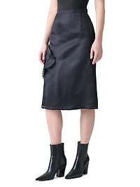 Embellished Silk Organza Midi-Skirt